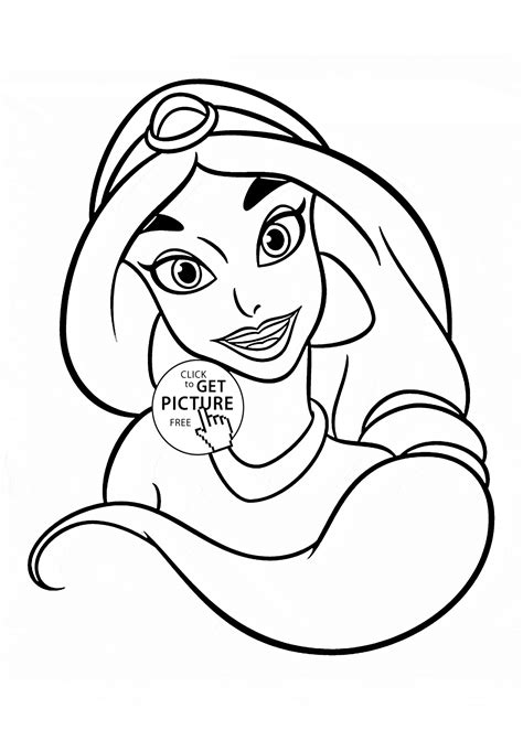 Laugh, cry, laugh til you cry and so many more cute little emojis. Disney Princess Jasmine face coloring page for kids ...