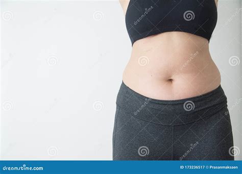 chubby woman with belly fat stock image image of health medicine 173236517