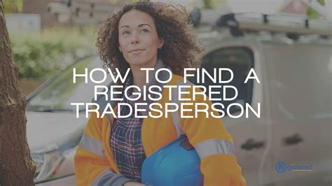 Find A Registered Tradesperson Registered Blog