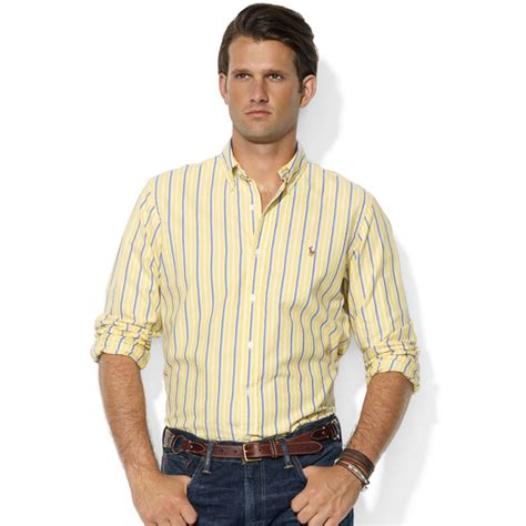Lyst Ralph Lauren Classicfit Longsleeve Striped Cotton Oxford Shirt