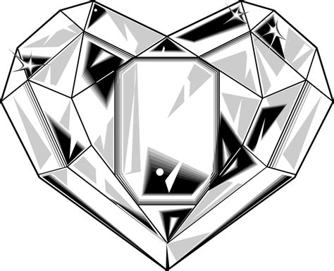 Diamond Heart Tattoo Drawing