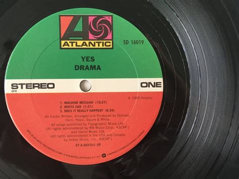 Yes Drama Lp Vinyl Record Album Atlantic Sd 16019 1980 Etsy