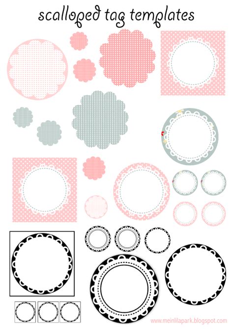 Unsere dienstleistungen im bereich zahnimplantate. free printable scalloped tag templates - Muschelrand Etiketten - freebie | MeinLilaPark