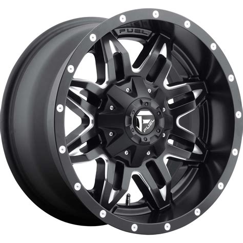 Fuel Lethal Black With Milled Spoke Windows And Outer Lip Accents 18x9