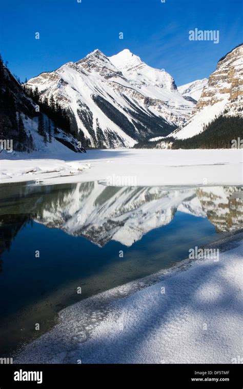 Kinney Lake In Winter Mount Robson Provincial Park British Columbia