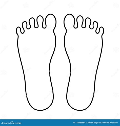 Human Foot Outline Icon Stock Vector Illustration Of Linear 138483684