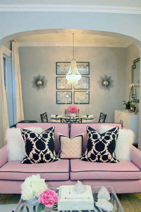 Bing, so the living room recommends this blush pink and grey living room decor page for you to see. Room Lust: Hollywood Regency in Blush Pink - Swoon Worthy