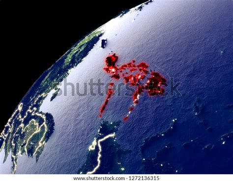 Satellite View Philippines On Earth City 스톡 일러스트 1272136315 Shutterstock