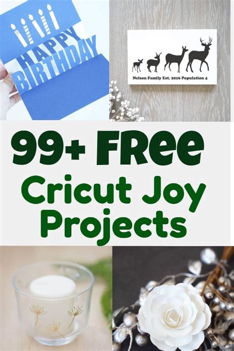 99 Free Cricut Joy Projects With Templates