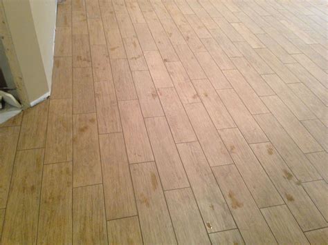 This Is Our Actual Tile Installed Right After Grouting Wood Look Tile Tile Installation