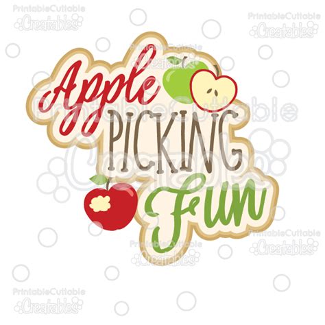 Apple Picking Svg Cut File And Clipart Embellishment Set