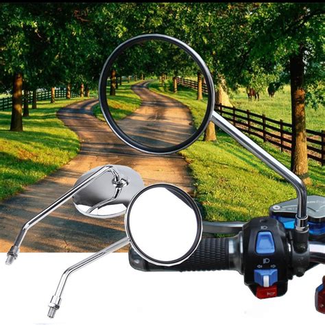 Chrome Motorcycle Rear View Side Mirrors Roadies Store