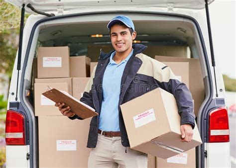 My Deliveries Are All Running On Schedule Portrait Of A Delivery Man