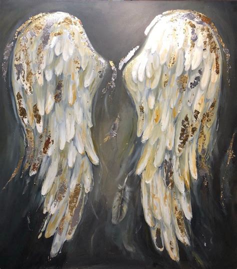Angel Wings Painting Huge Angel Wings Painted Just For You Etsy Angel Wings Painting