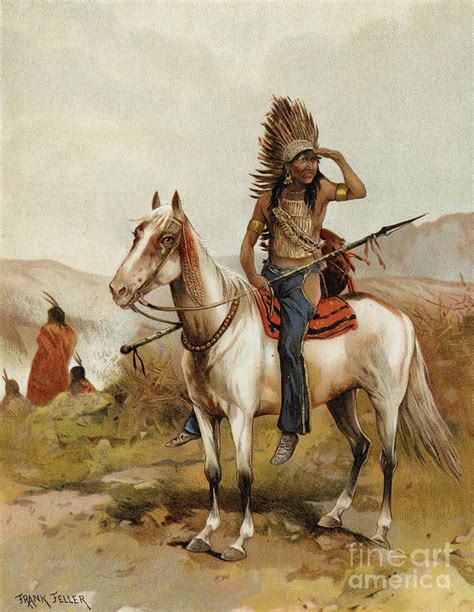 A Sioux Indian Chief By Frank Feller Sioux Indian Indian Chief Native American Artwork