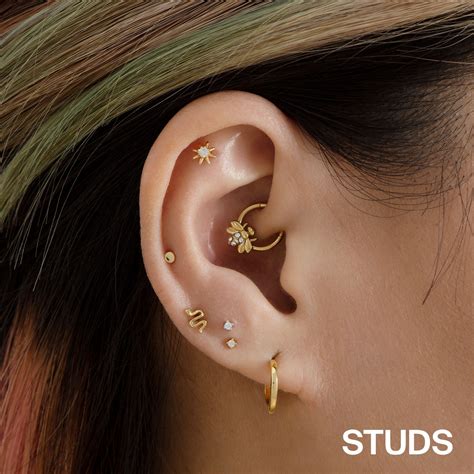 Daith Piercing With Clicker For Stacked Ear Inspiration Pretty Ear