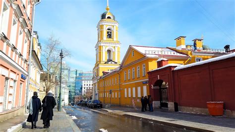 ⁴ᴷ⁶⁰ Walking Moscow From Chistye Prudy Along Bolshaya Lubyanka Street
