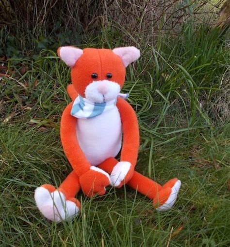 Orange Cat Fleece Cat Plush Cat Cat Doll By Treachercreatures Cat