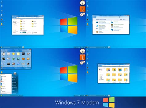Windows 7 Modern Theme For Windows 10 By Skinpack On Dribbble