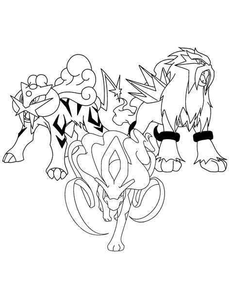 Raikou Coloring Pages At Free Printable Colorings