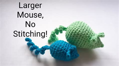 Crochet Cat Toy Crochet Mouse Crochet Bigger Mouse Cat Toy