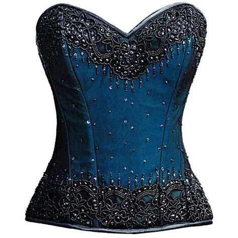 Burlesque Glimmer Blue Beaded Corset Corsets And Bustiers Plus Size