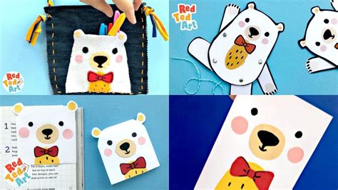 5 Ted Bear Crafts Red Ted Art Bear Crafts Cutest Teddy Bear Diy