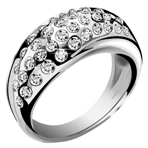 Silver Ring With Diamonds Png Transparent Image Download Size 3068x3074px