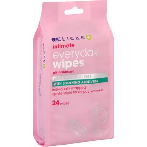 Clicks Intimate Everyday Wipes 24 Wipes Clicks