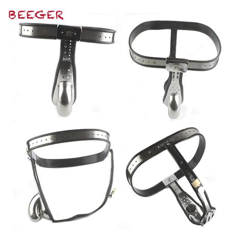 Beeger Male Chastity Belt Mens Stainless Steel Chastity Cage With