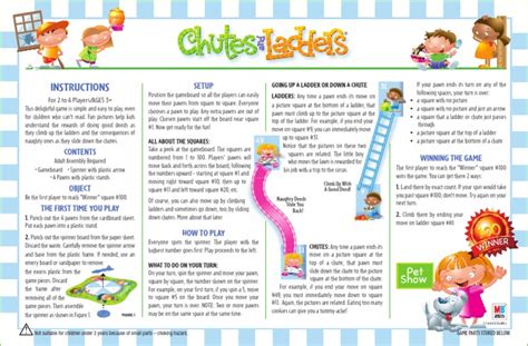 Chutes And Ladders Rules Pdf Gaming Games Of Mental Skill