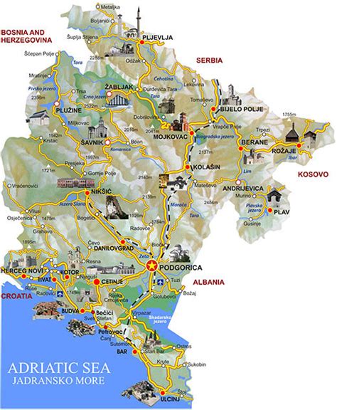 Mapa Crna Gora
