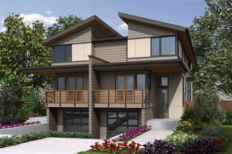 Builder Preferred Modern Duplex Style House Plan 5597 Olsen