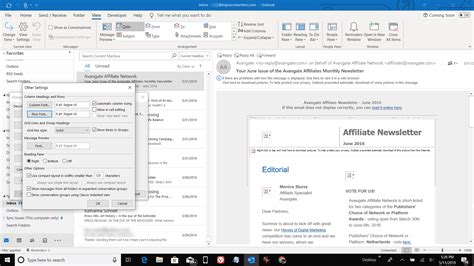 How To Change The Font Size Of The Outlook Message List