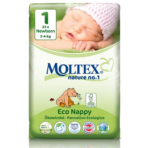 Moltex Nature Disposable Nappies Newborn Size 1 Pack Of 23