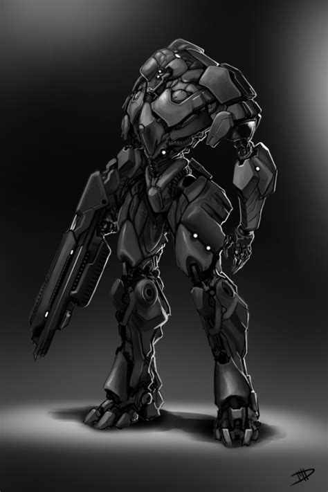 Futuristic Heavy Armor Concept Art