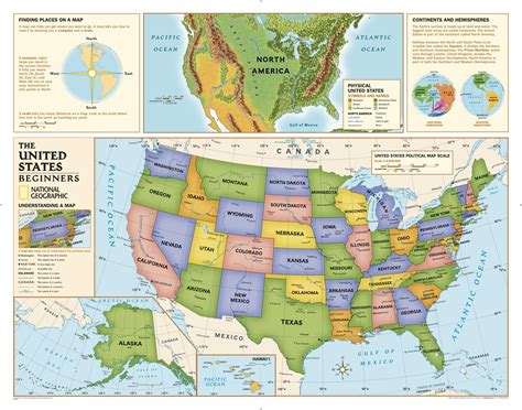 Map Of United States Poster World Map