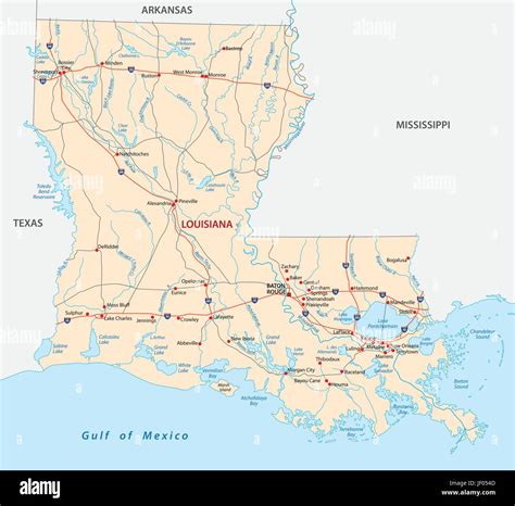 Map Of Louisiana Interstate Highways United States Map