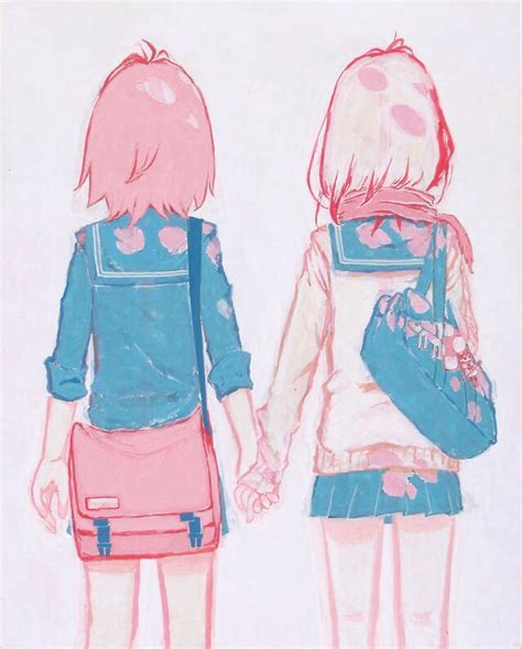 Pin By Karima Deca Pangcoga On Drawings Girls Holding Hands Anime