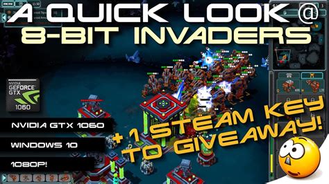 A Quick Look 8 Bit Invaders 1 Steam Key To Giveaway Ended Youtube