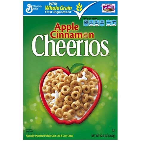 Cheerios Apple Cinnamon Cereal 129 Oz 365g General Mills Cereal