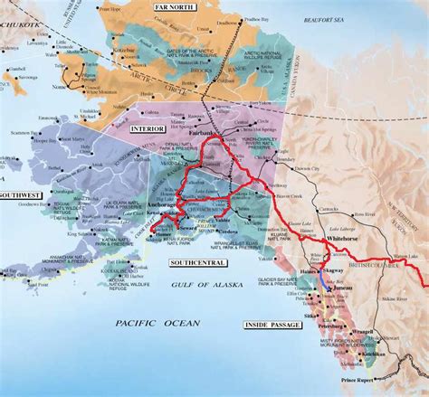Wandering Woolfolks Alaska Tour Route