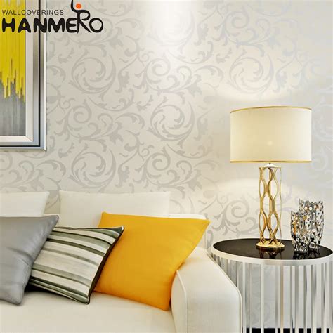 Hanmero Glitter Leaves 3d Wallpaper Home Decor Improvement Mural