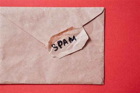 Junk Mail Or Spam E Mail And Unsolicited Letter Idea The Word `spam` On The Envelope Stock