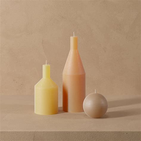 candele d autore set of 3 morandi candles paolo castelli artemest