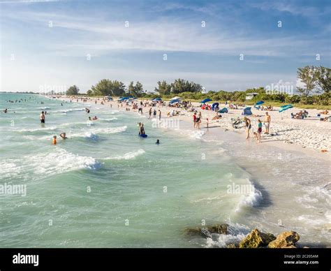 North Jetty Beach On The Gulf Of Mexico In Nokomis Florida United