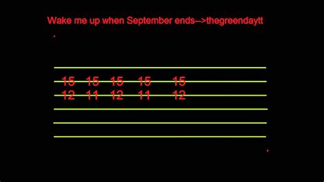 Explore 9 meanings and explanations or write yours. Wake me up when September ends Guitar Tabs - YouTube