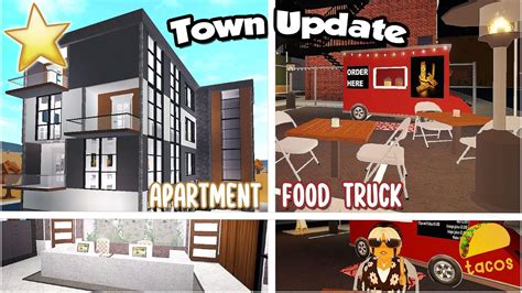 Town Build Update Apartment Food Truck Bloxburg Siimonerblx Youtube