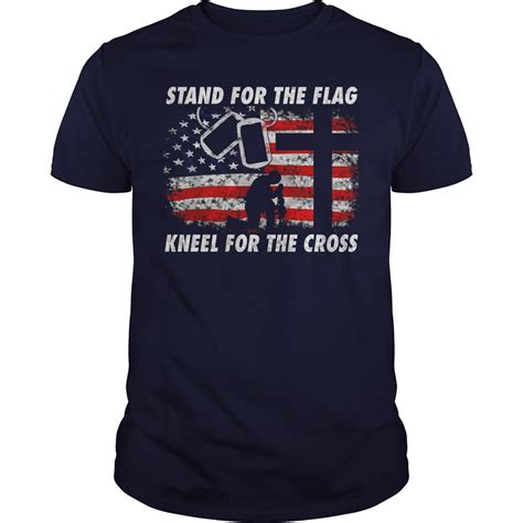 Stand For The Flag Kneel For The Cross Shirt Kutee Boutique