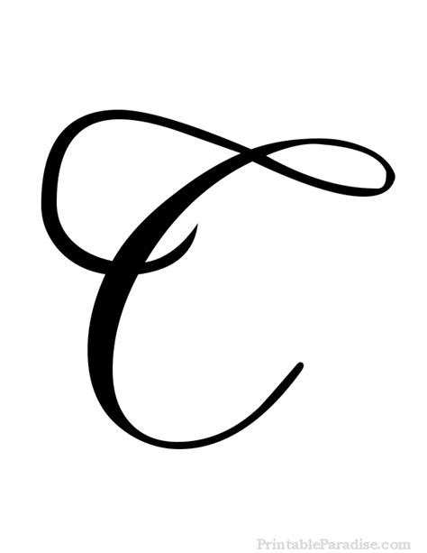 Printable Cursive Letter C Print Letter C In Cursive Writing All